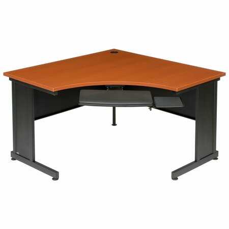 INTERION BY GLOBAL INDUSTRIAL Interion Traditional Corner Office Desk, 48inW x 48inD x 30inH, Cherry 248999CH